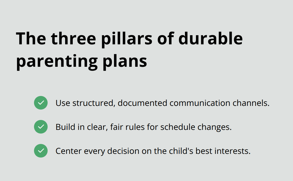 Core elements: communication, flexibility, and child-first focus - Parenting plan Melbourne FL