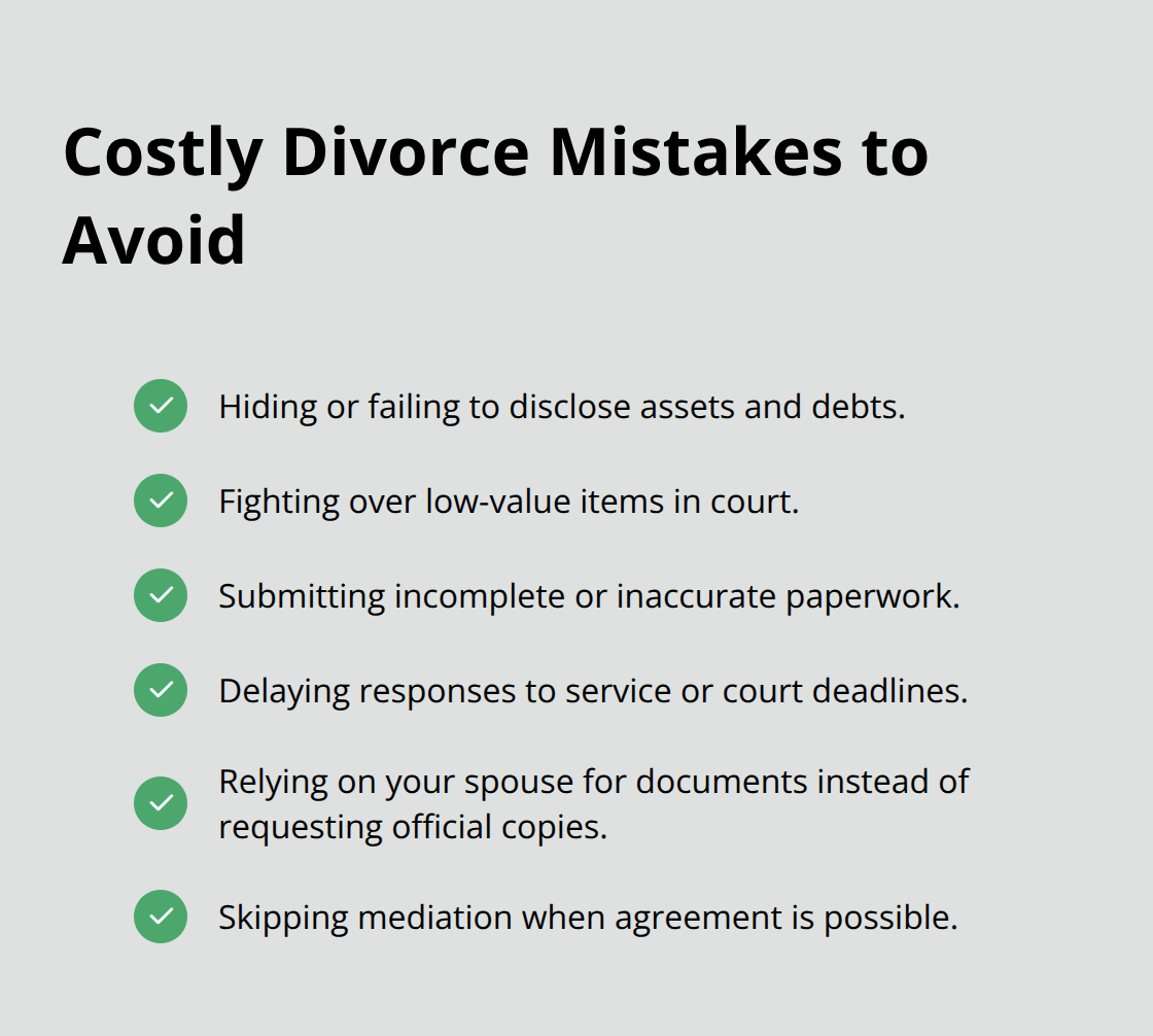 Common errors that inflate time and legal fees in Florida divorces. - divorce cheap and fast