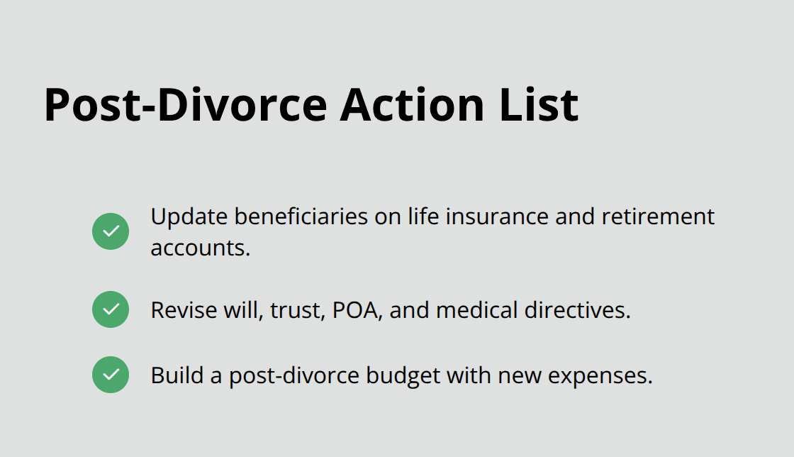 Essential updates to tackle immediately after your divorce settlement - how to handle divorce settlements